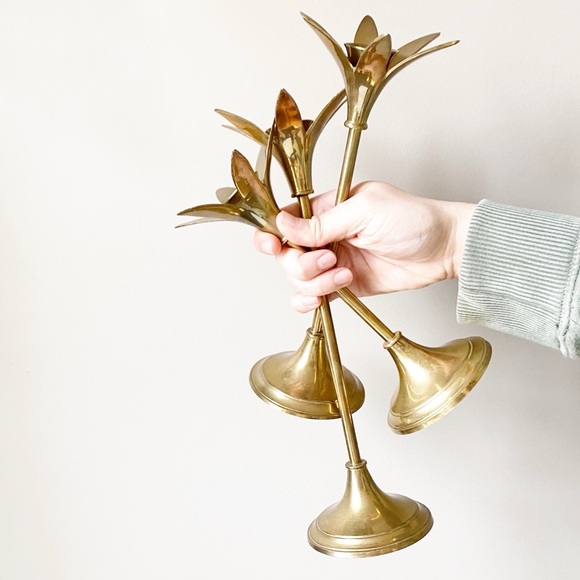 Vintage Other - Vintage Brass Candlestick Holders - Set of 3